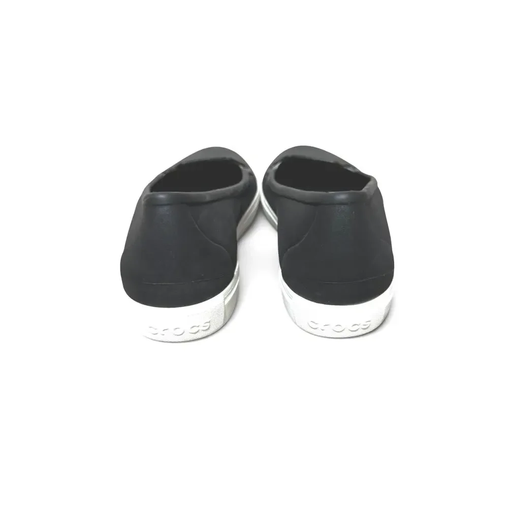 Crocs Women's CitiLane Dual Comfort Slip-On Shoes Flats Size 10 Black White